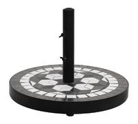 VidaXL Base de parasol noir et blanc rond 12 kg