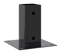 vidaXL Bases de poteau carrées 12 pcs anthracite 71x71 mm, base de clôture en béton, base de poteau de clôture, support de poteau en métal