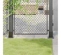 vidaXL Bases de poteau carrées 12 pcs anthracite 91x91 mm