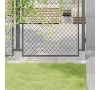 vidaXL Bases de poteau carrées 12 pcs argent 51x51 mm acier galvanisé