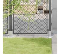 vidaXL Bases de poteau carrées 12 pcs argent 71x71 mm acier galvanisé