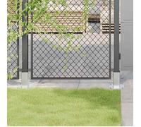 vidaXL Bases de poteau carrées 12 pcs argent 71x71 mm acier galvanisé