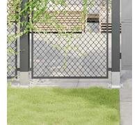 vidaXL Bases de poteau carrées 12 pcs argent 91x91 mm acier galvanisé