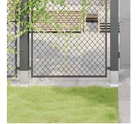vidaXL Bases de poteau carrées pour clôture - 12 pièces argent 91x91 mm acier galvanisé