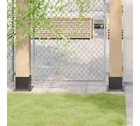 vidaXL Bases de poteau carrées 4 pcs anthracite 141x141 mm
