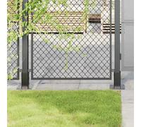 vidaXL Bases de poteau carrées 4 pcs anthracite 61x61 mm