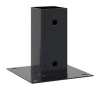 vidaXL Bases de poteau carrées 4 pcs anthracite 71x71 mm, base de clôture en béton, base de poteau de clôture, support de poteau en métal