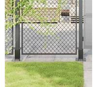 vidaXL Bases de poteau carrées 4 pcs anthracite 71x71 mm, base de clôture en béton, base de poteau de clôture, support de poteau en métal