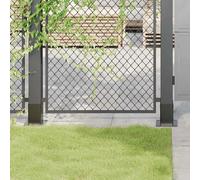 vidaXL Bases de poteau carrées 4 pcs anthracite 91x91 mm