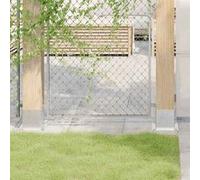 vidaXL Bases de poteau carrées 4 pcs argent 141x141 mm acier galvanisé