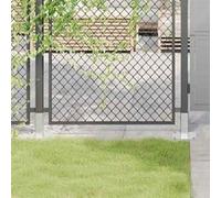 vidaXL Bases de poteau carrées 4 pcs argent 51x51 mm acier galvanisé