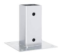 vidaXL Bases de poteau carrées 4 pièces argent 71×71 mm acier galvanisé