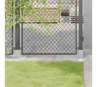 vidaXL Bases de poteau carrées 4 pièces argent 71×71 mm acier galvanisé