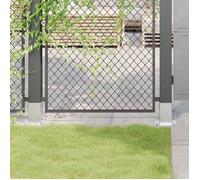 vidaXL Bases de poteau carrées 4 pcs argent 81x81 mm acier galvanisé