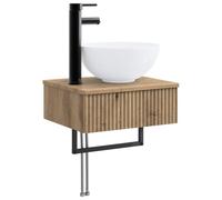 vidaXL Basin de lavage mural Chêne artisanal 40 x 35 x 39 cm