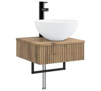 vidaXL Basin de lavage mural Chêne artisanal 40 x 41 x 40,5 cm