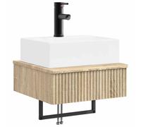 vidaXL Basin de lavage mural Chêne Sonoma 40 x 41 x 39 cm