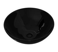 vidaXL Lavabo en céramique rond noir