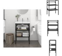 vidaXL Bâti de lavabo de salle de bains Noir 59x38x83 cm Fer - lavabos de salle de bains