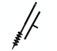 vidaXL Bêche et Tarière Manuelle 100 mm Double Spirale Acier Noir Outil Jardin