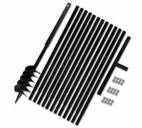 vidaXL Tarière manuelle 120 mm avec poignée et tube d'extension 13 m