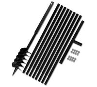 vidaXL Bêche et tarière manuelle 120 mm Avec Rallonge mèche tarière 9 m