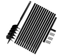 vidaXL Tarière manuelle 150 mm avec poignée Tube d'extension 13 m