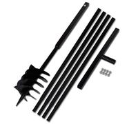 vidaXL Bêche et Tarière Manuelle 180 mm avec Rallonge 5 m Acier Jardin Sol