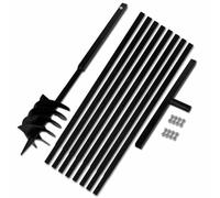 vidaXL Bêche et Tarière Manuelle 180 mm avec Rallonge 9 m Acier Sol Jardin