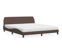 vidaXL Bed met matras kunstleer bruin 180x200 cm3208459 Marron G