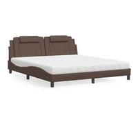 vidaXL Bed met matras kunstleer bruin 180x200 cm3208812 Marron G