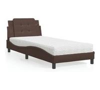 vidaXL Bed met matras kunstleer bruin 80x200 cm3208826 Marron G