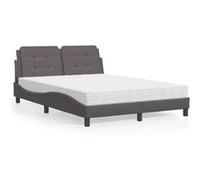vidaXL Bed met matras kunstleer grijs 120x200 cm3208855 Gris G
