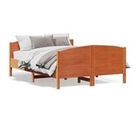 vidaXL Bed met matras massief grenenhout wasbruin 140x190 cm3216181 Marron G