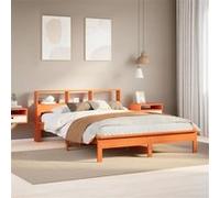 vidaXL Bed met matras massief grenenhout wasbruin 140x190 cm3309742 Marron G