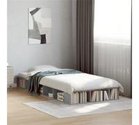 vidaXL Cadre de lit 3280513 Bois d'ingénierie Gris béton 100x200 cm