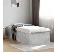 vidaXL Bedframe bewerkt hout betongrijs 100x200 cm3280961 Gris G