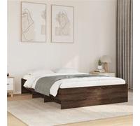 vidaXL Cadre de lit sans matelas chêne marron 135x190 cm