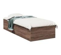 vidaXL Bedframe bewerkt hout bruin eikenkleur 90x190 cm3281069 Marron G
