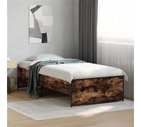 vidaXL Cadre de lit sans matelas chêne fumé 75x190 cm