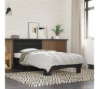 vidaXL Bedframe bewerkt hout en metaal zwart 75x190 cm845747 Noir G