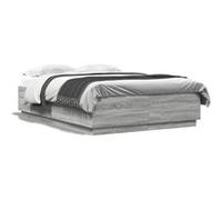 vidaXL Cadre de lit sans matelas Sonoma gris 160x200 cm