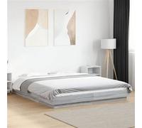vidaXL Bedframe bewerkt hout grijs sonoma eikenkleurig 160x200 cm3281180 Gris G