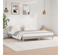 vidaXL Bedframe bewerkt hout grijs sonoma eikenkleurig 200x200 cm832011 Gris G