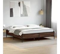 vidaXL Cadre de lit sans matelas chêne marron 200x200 cm
