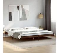 vidaXL Cadre de lit sans matelas chêne marron 200x200 cm