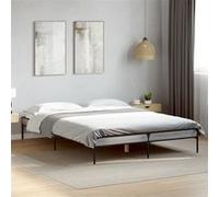 vidaXL Cadre de lit Sonoma sans matelas gris 140x190 cm