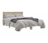 vidaXL Cadre de lit sans matelas chêne sonoma 140x200 cm Multicolore