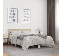 vidaXL Cadre de lit sans matelas chêne sonoma 140x190 cm Multicolore