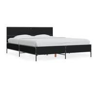 vidaXL Bedframe bewerkt hout metaal zwart 160x200 cm3280007 Noir G